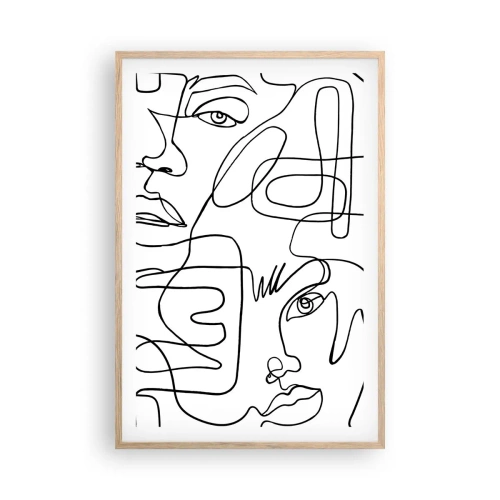 Poster in light oak frame - Tangled up in Emotions - 61x91 cm