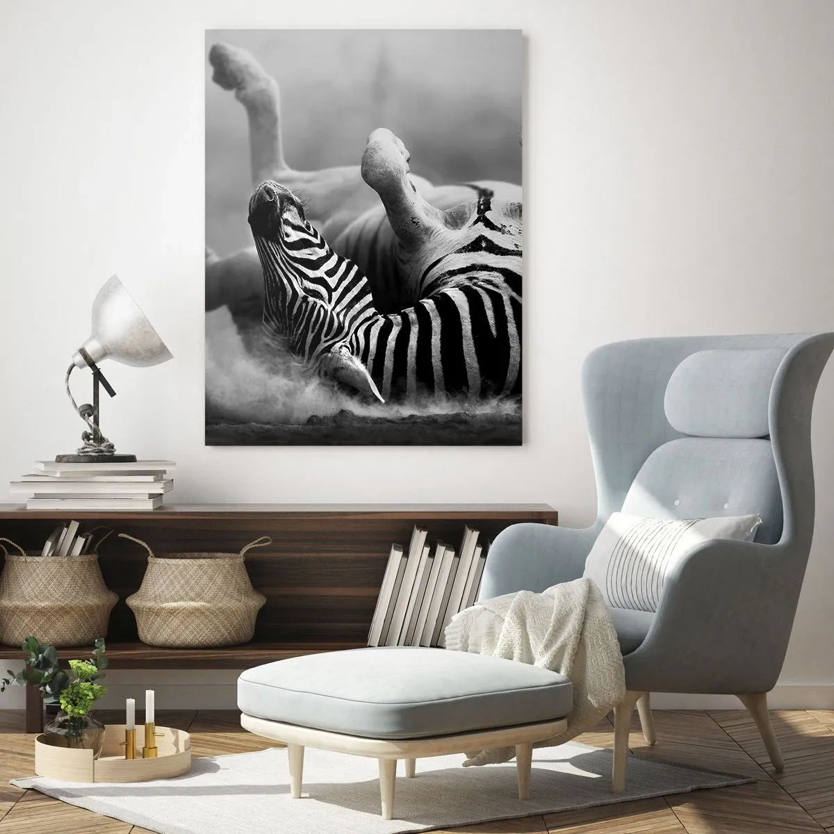 Glass picture - Rolling out Laughing - 50x70 cm