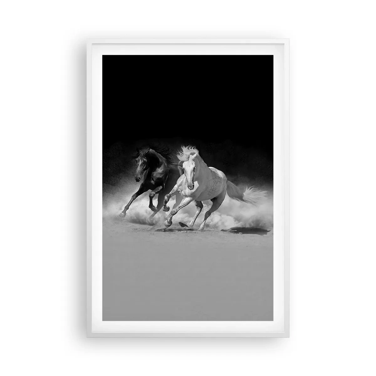 Poster in white frmae - Gallop of Freedom - 61x91 cm