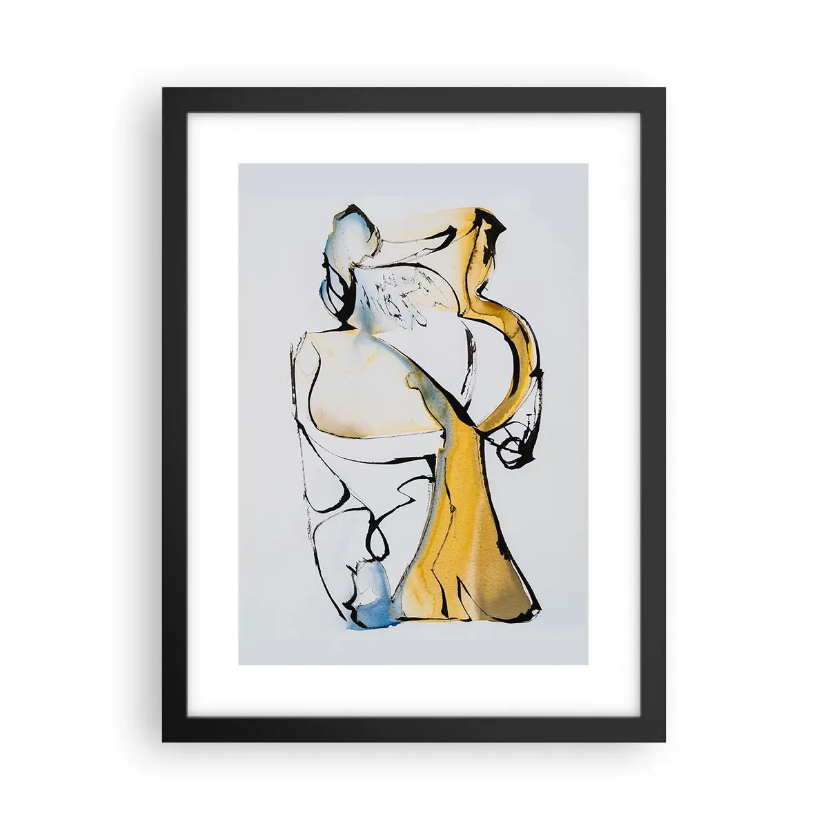 Poster in black frame - Glass Abstract - 30x40 cm