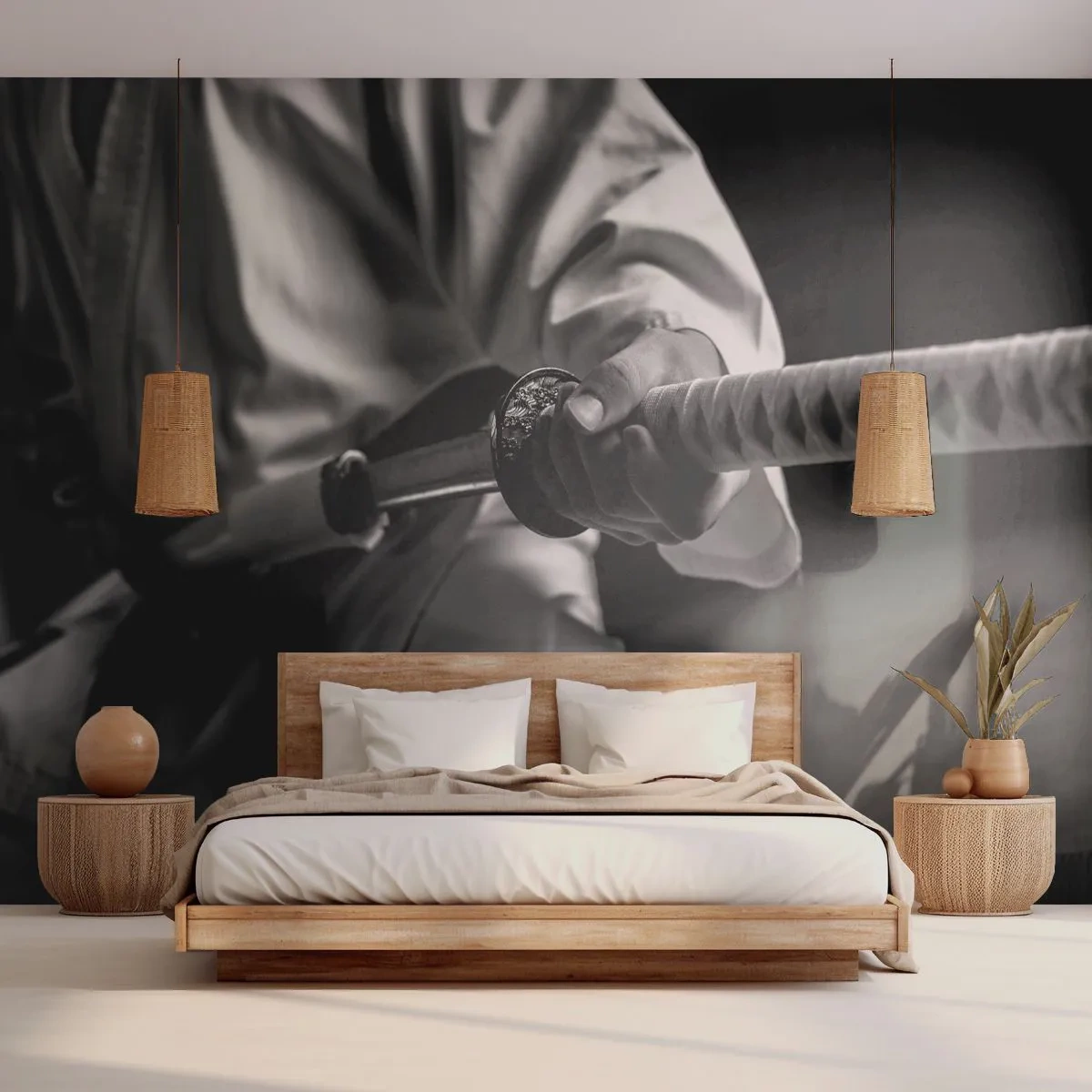 Photo Wallpaper Standard Eco - Warrior's Soul - Samurai sword, Japan, Martial arts - 350x256 cm