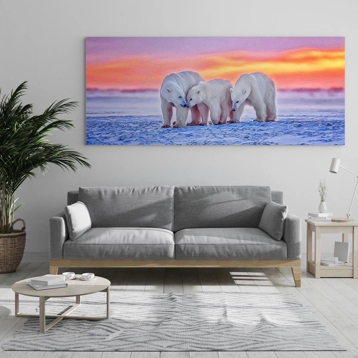 Glass picture - Family Warmth Is Enough - 120x50 cm