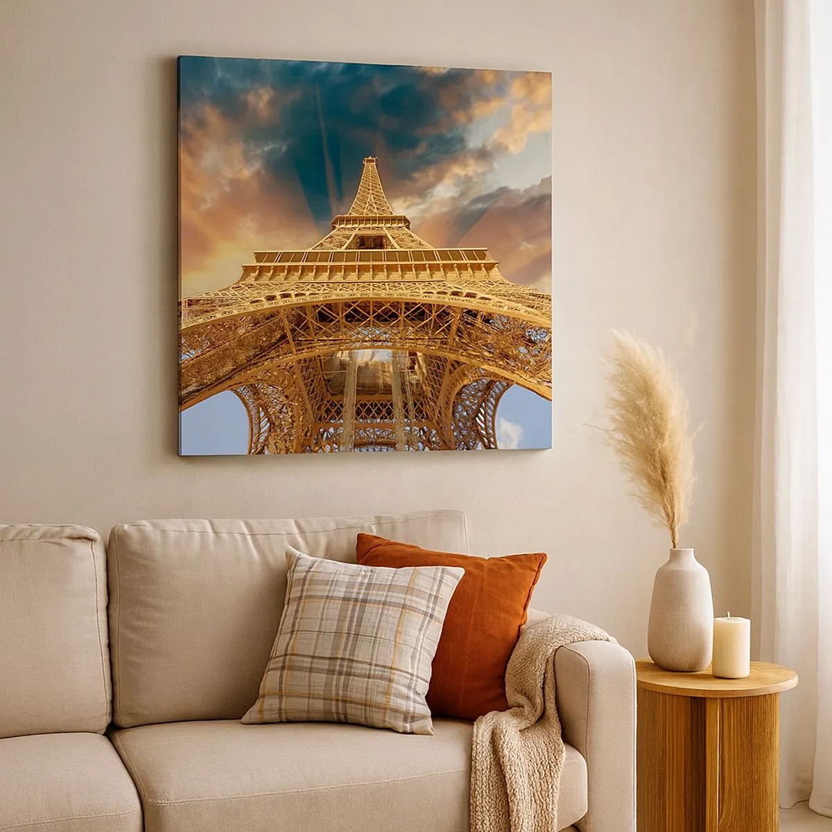 Canvas picture - Man Has Reached the Clouds - 30x30 cm