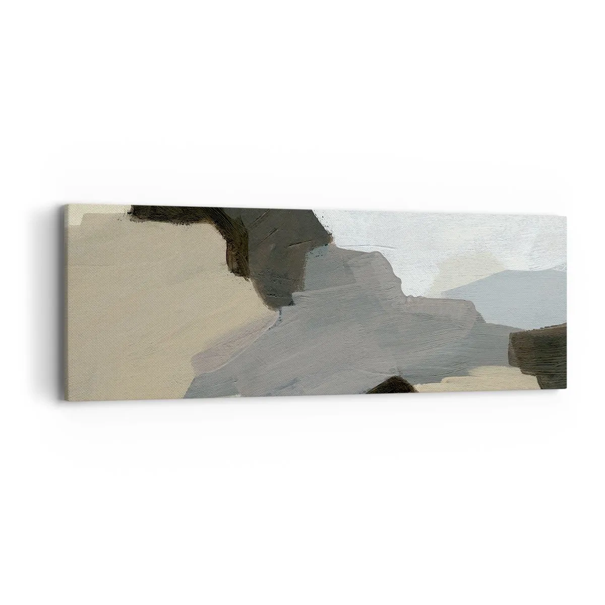 Canvas picture - Abstract: Crossroads of Grey - 90x30 cm