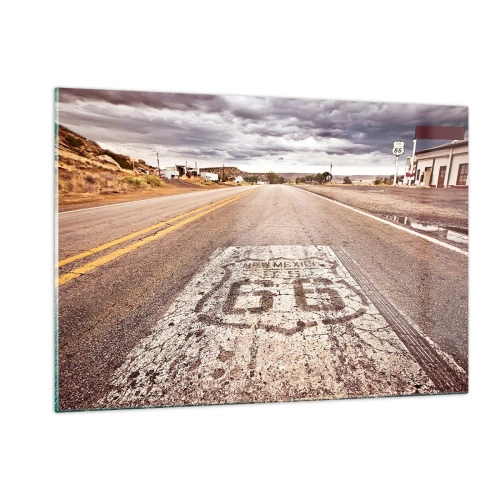 Glass picture - Mother Road - American Legend - 120x80 cm