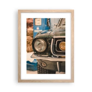 Poster in light oak frame - Encounter with the Legend - 30x40 cm