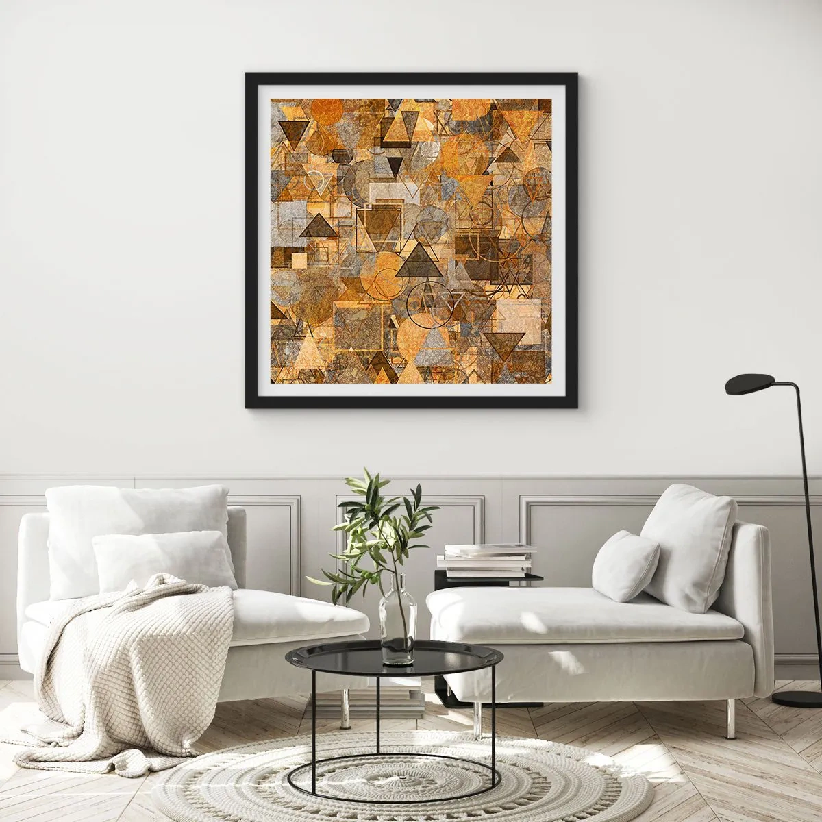 Poster in black frame - World Caught in One Form - 60x60 cm