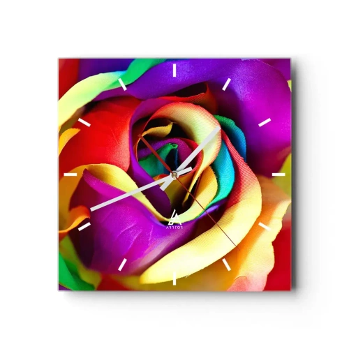 Wall clock - Clock on glass - It's Impossible - 30x30 cm