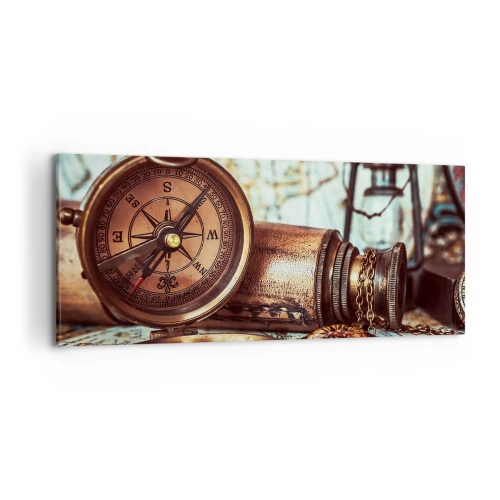 Canvas picture - Pirate Adventure in the Caribbean - 100x40 cm