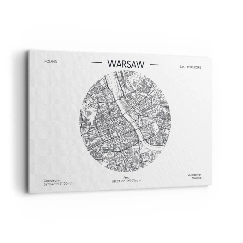 Canvas picture - Anatomy of Warsaw - 120x80 cm