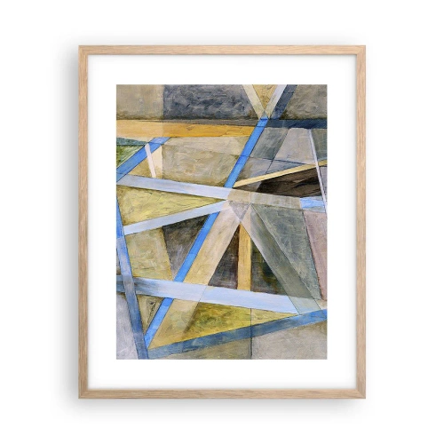 Poster in light oak frame - Straight Or Slanted? - 40x50 cm