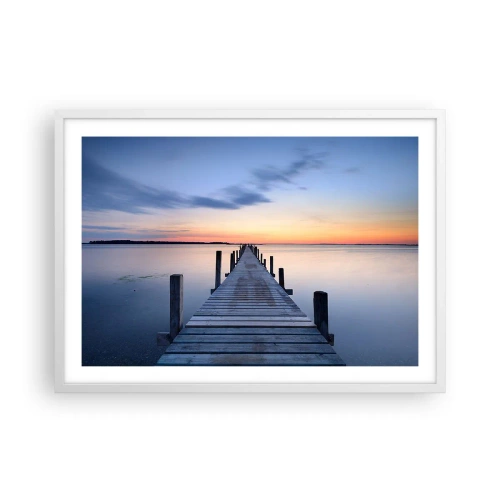 Poster in white frmae - Calm of a Quiet Dusk - 70x50 cm