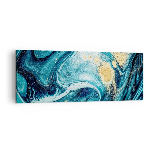 Canvas picture - Blue Whirl - 140x50 cm