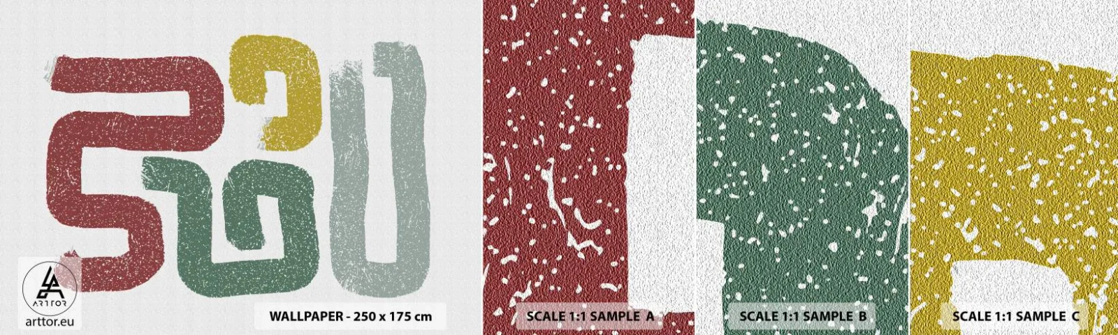 Photo Wallpaper Sample Self-Adhesive Deluxe Sticker - In an Unknown Language - Piece, Minimalism, Rolling around - 100x30 cm