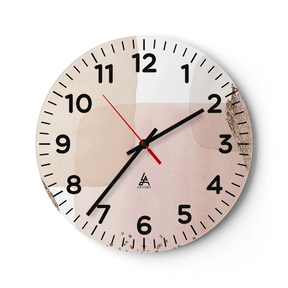 Wall clock - Clock on glass - Look through Colour - 40x40 cm