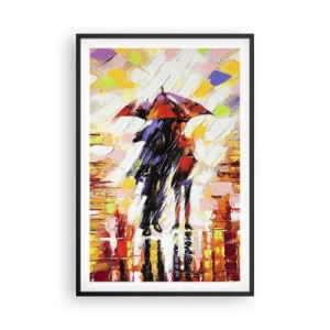 Poster in black frame - Together through Night and Rain - 61x91 cm