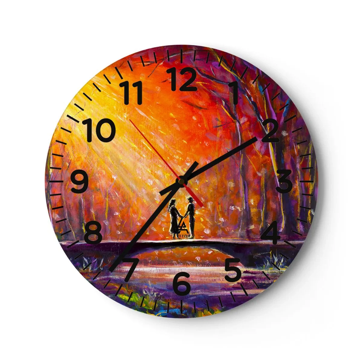 Wall clock - Clock on glass - Heaven Loves Them Too - 40x40 cm