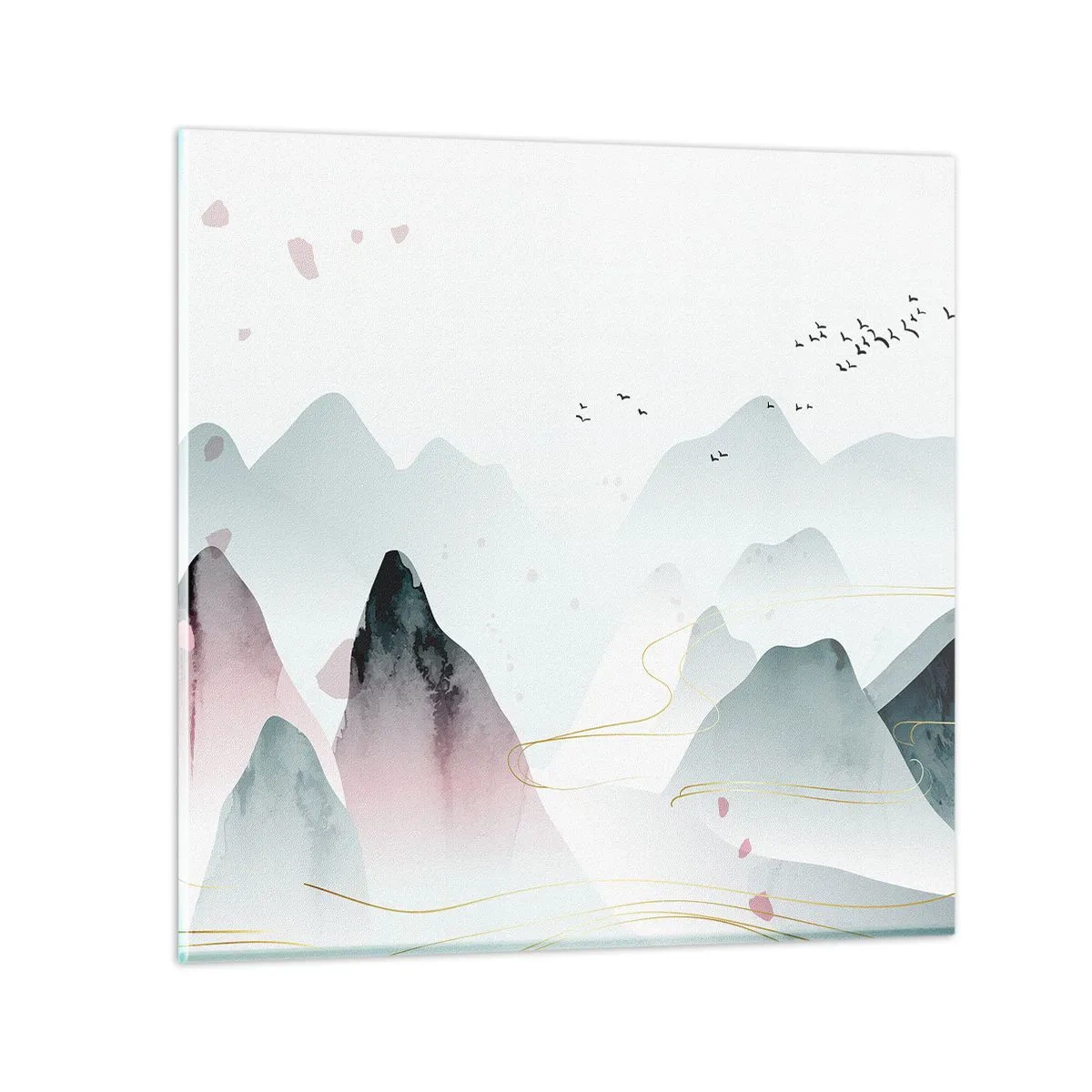 Glass picture - Over the Peaks - 40x40 cm