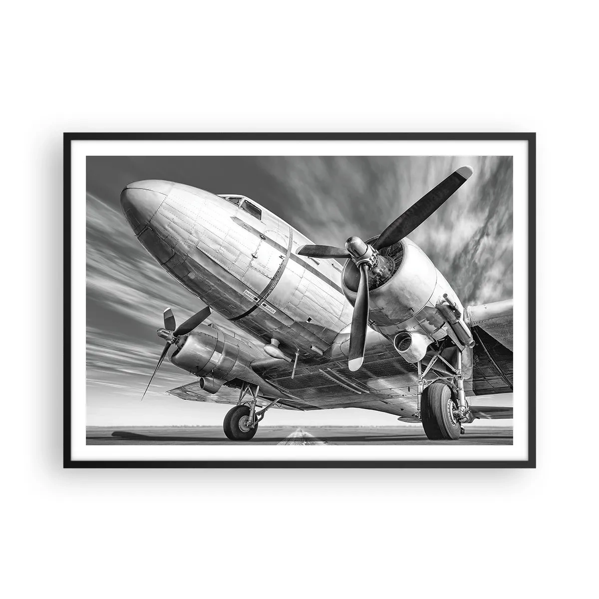 Poster in black frame - Always Ready to Fly - 100x70 cm