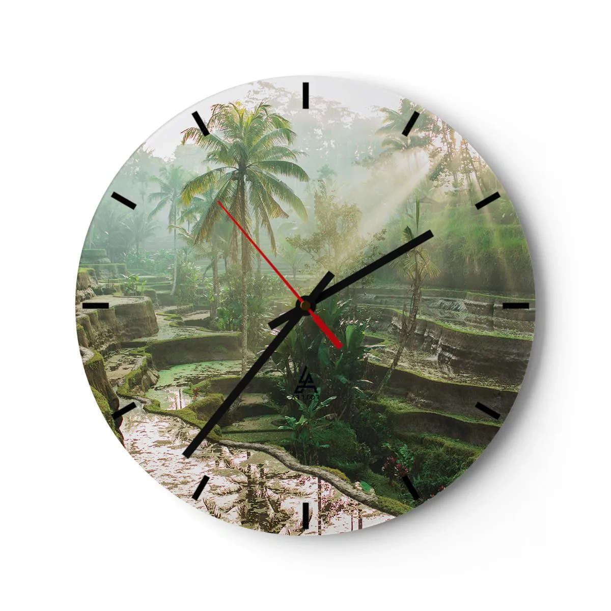 Wall clock - Clock on glass - Maturing in the Sun - 40x40 cm