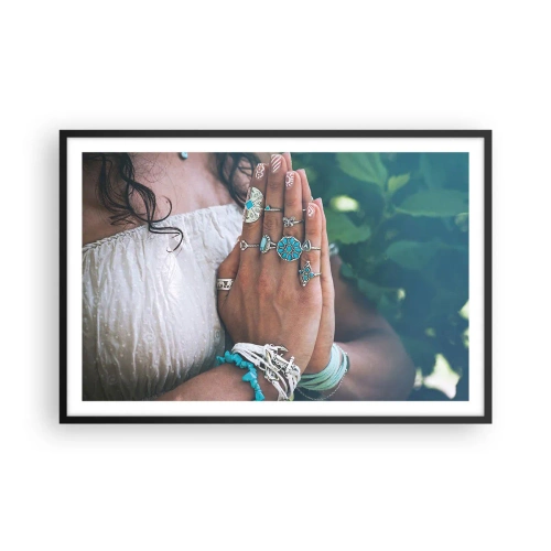 Poster in black frame - Welcome to the Centre of Wellbeing - 91x61 cm