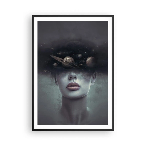 Poster in black frame - And Planets are Revolving… - 70x100 cm