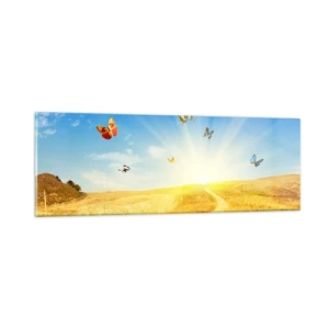 Glass picture - How Can You Not Love the Summer? - 90x30 cm