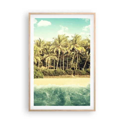 Poster in light oak frame - How about Here? - 61x91 cm