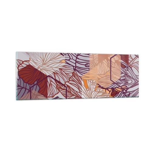 Glass picture - Impossible Union of Geometry and Nature - 90x30 cm