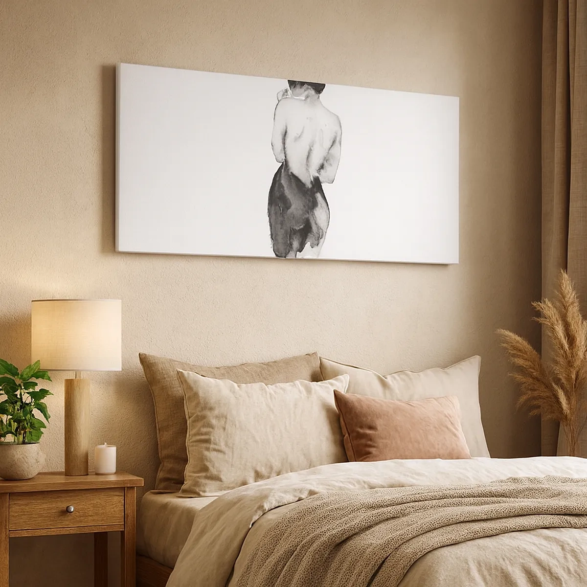 Canvas picture - By Her Side the World Disappears - 30x30 cm