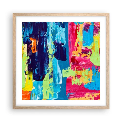 Poster in light oak frame - Life Is Beautiful! - 50x50 cm