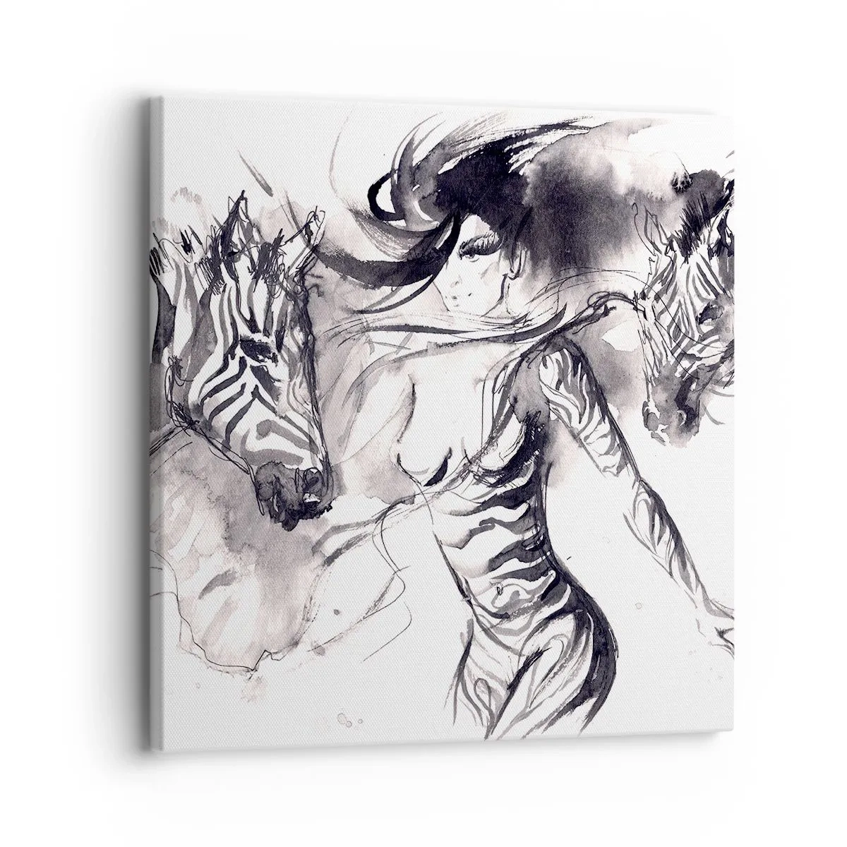 Canvas picture - Dancing With Zebras - 30x30 cm