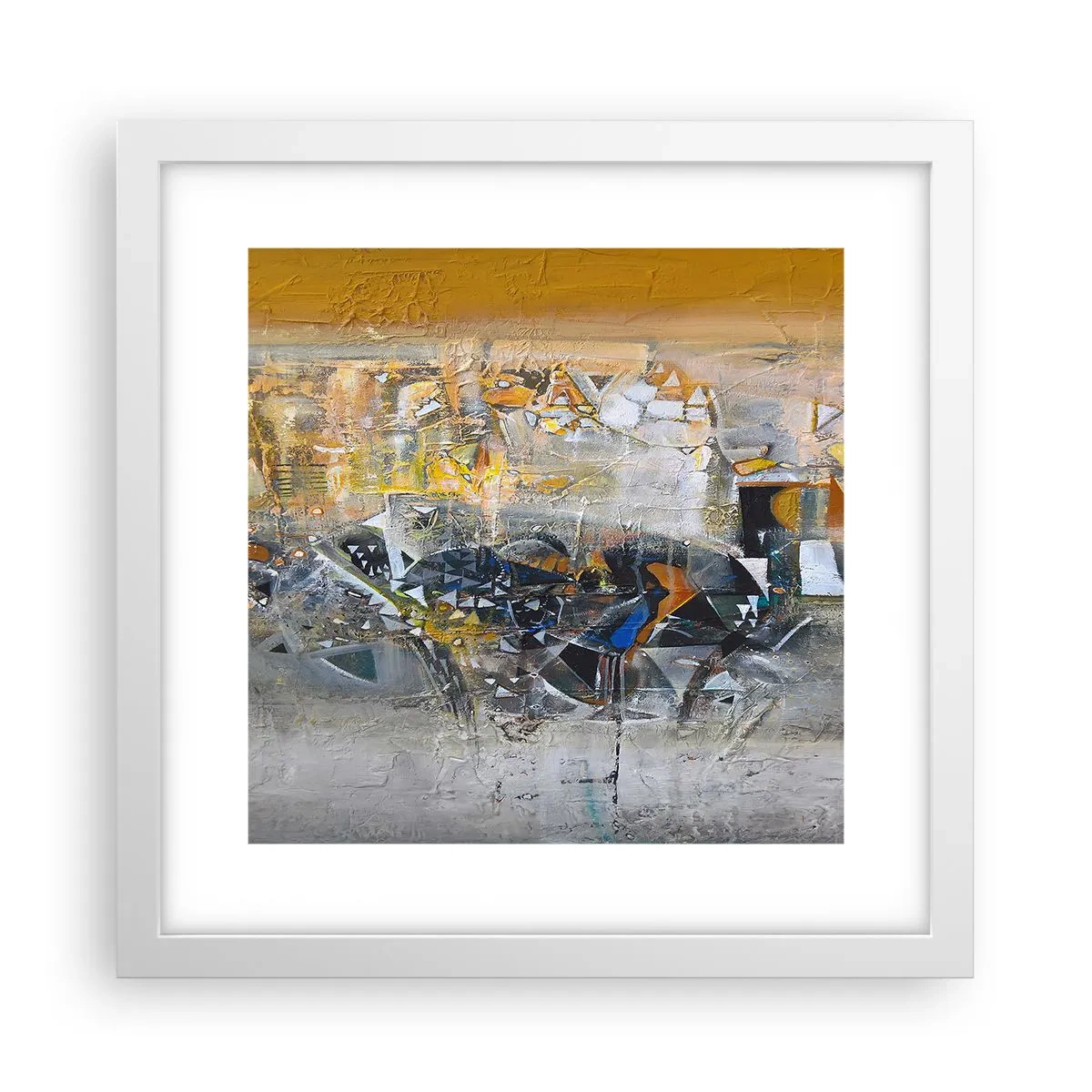 Poster in white frmae - All Will Work out - 30x30 cm