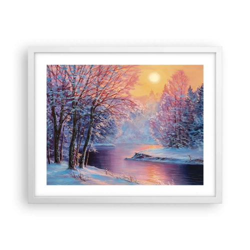 Poster in white frmae - Colours of Winter - 50x40 cm
