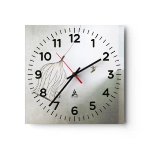 Wall clock - Clock on glass - In His Element - 30x30 cm