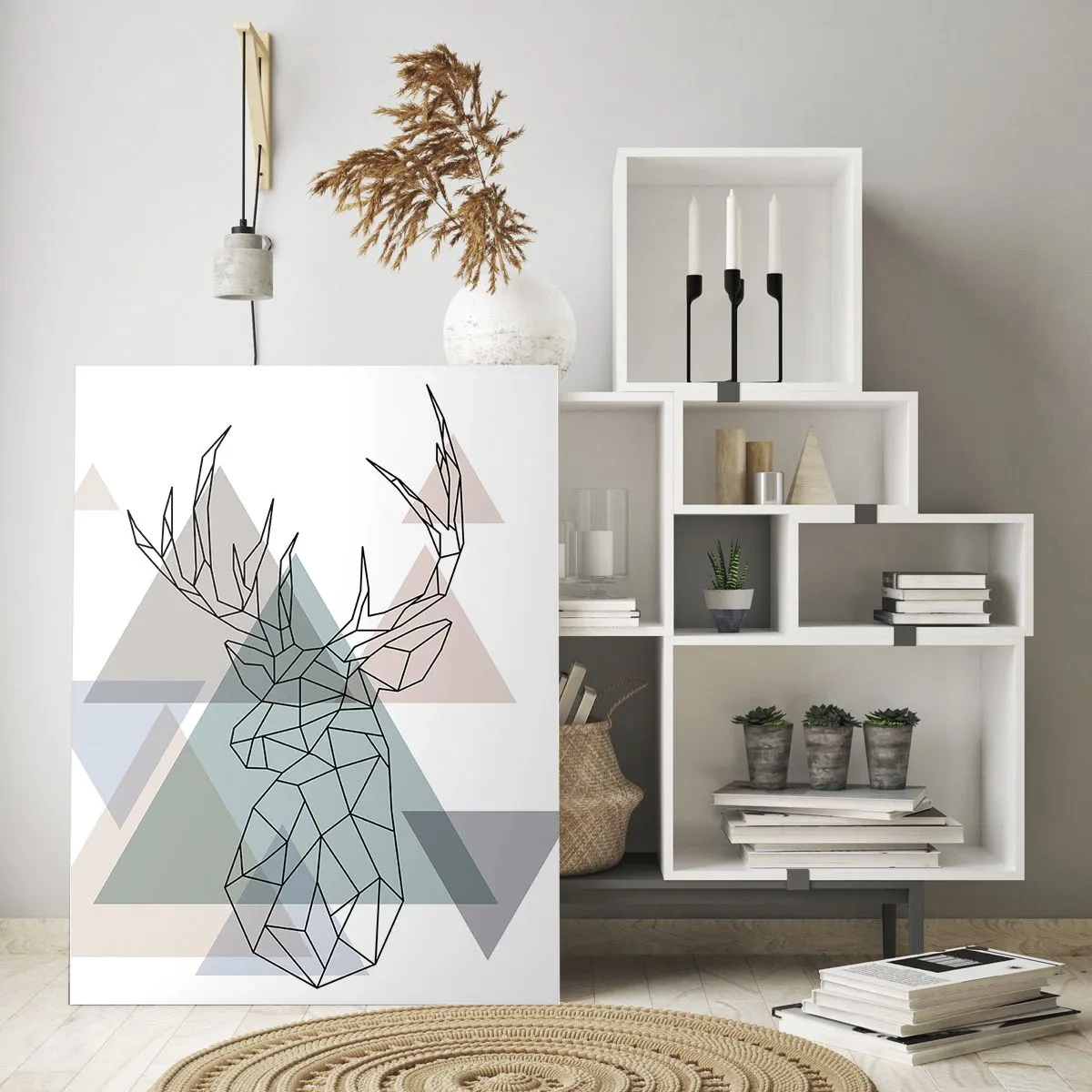 Glass picture - In a Geometrical Forest - 70x100 cm