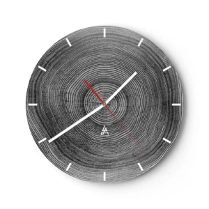 Wall clock - Clock on glass - Sign of the Time - 40x40 cm
