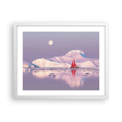 Poster in white frmae - Heat of the Sail, Cold of the Ice - 50x40 cm