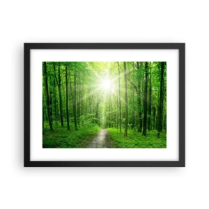 Poster in black frame - Green Cathedral - 40x30 cm