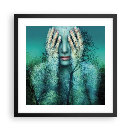 Poster in black frame - Submerged in Blue - 40x40 cm