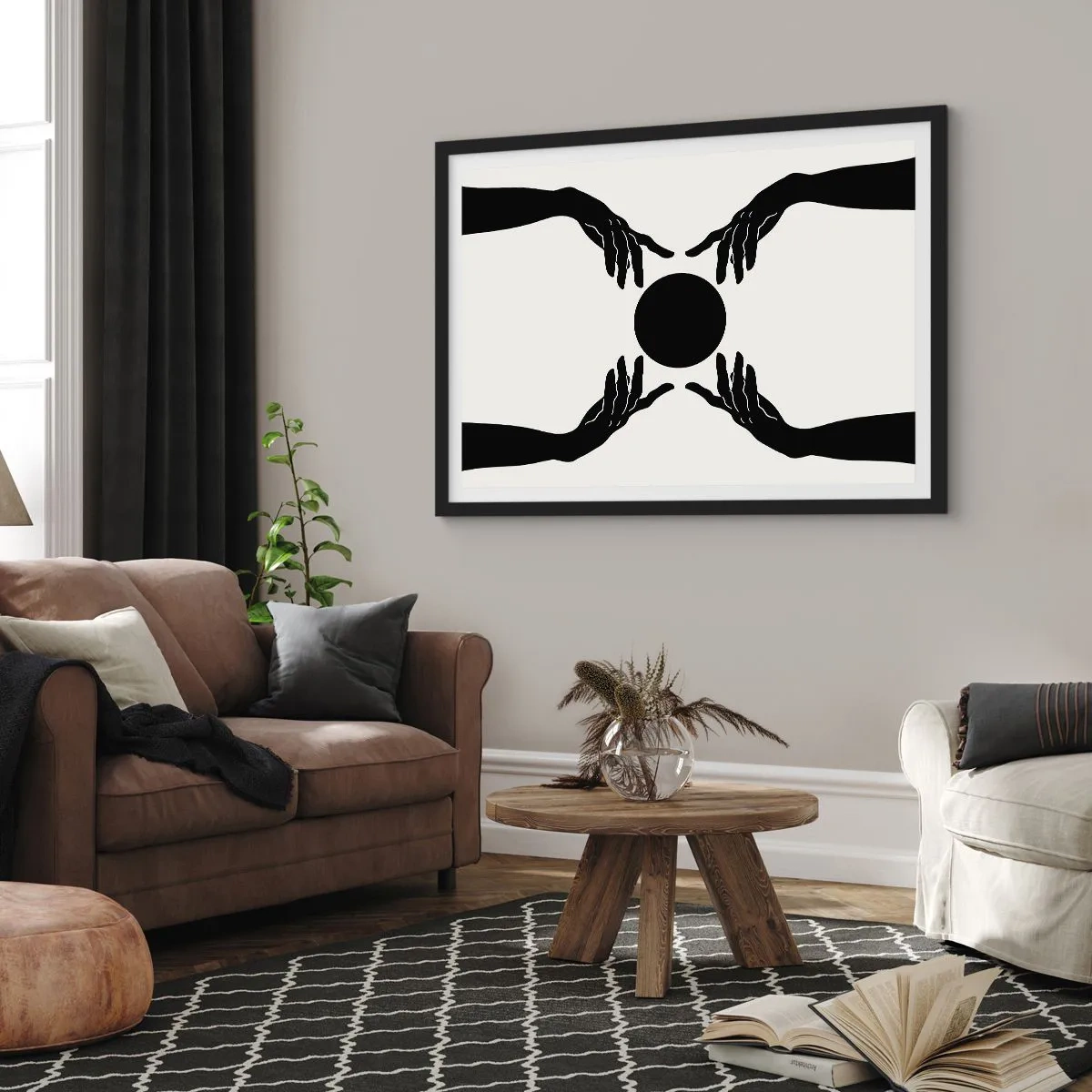 Poster in black frame - Secret Sign - 91x61 cm