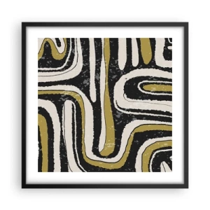 Poster in black frame - Compositions: Tracks and Alleys - 50x50 cm