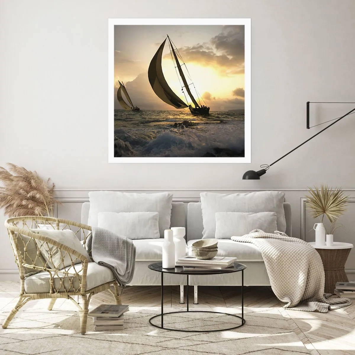 Poster - With and against the Wind - 60x60 cm