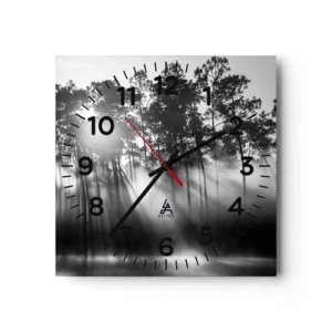 Wall clock - Clock on glass - Unstoppable Sun - 40x40 cm