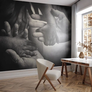 Self-Adhesive Photo Wallpaper Deluxe Sticker - To be a Man - Hands, People, Love - 300x210 cm