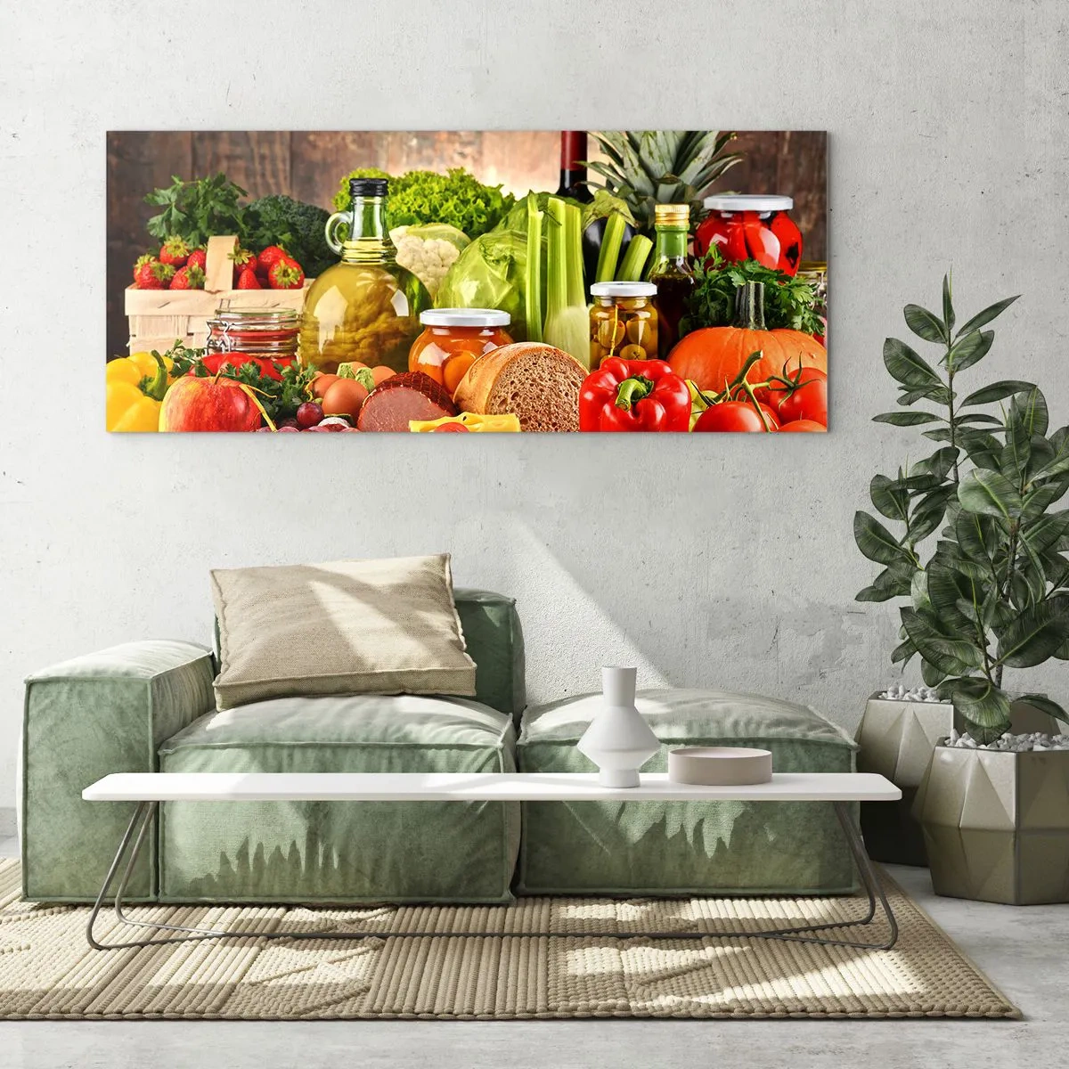 Glass picture - Smoked, Baked, Marinated - 120x50 cm