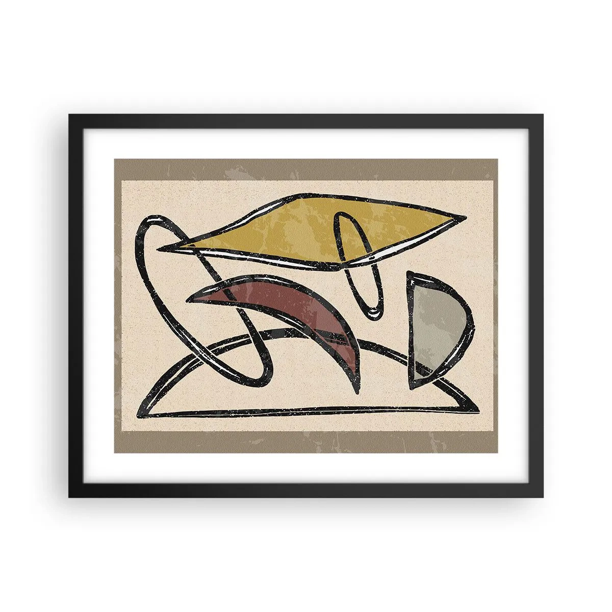 Poster in black frame - Verticals and Horizontals - 50x40 cm