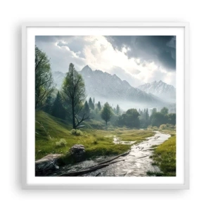 Poster in white frmae - There And Back - 60x60 cm