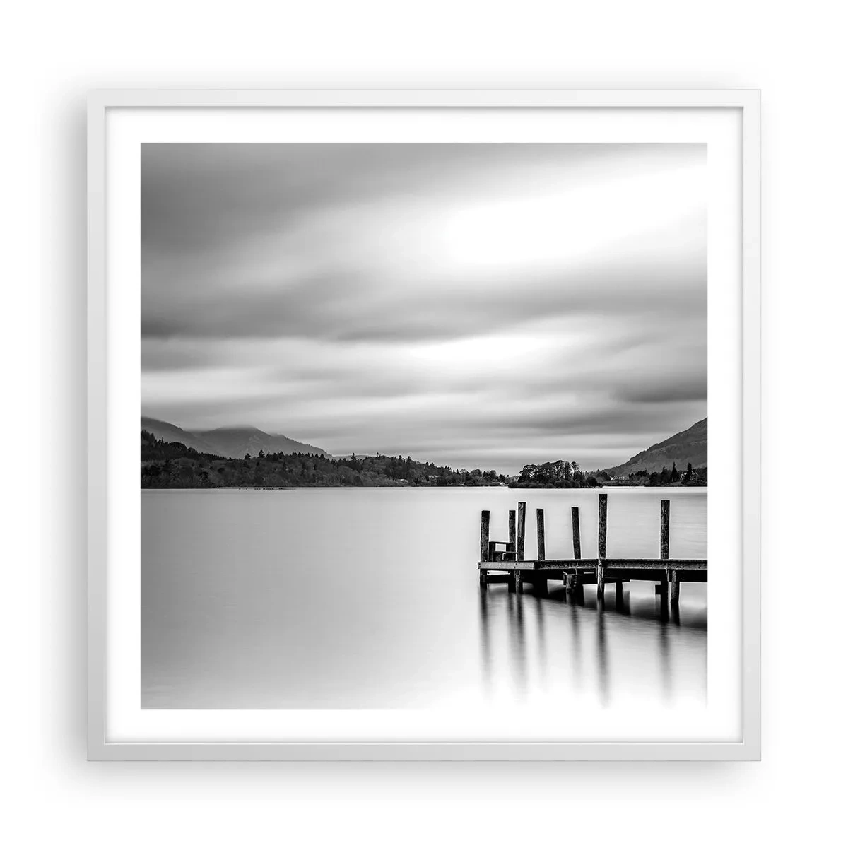 Poster in white frmae - Tranquility and Power - 60x60 cm