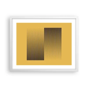 Poster in white frmae - Square Opposites - 50x40 cm